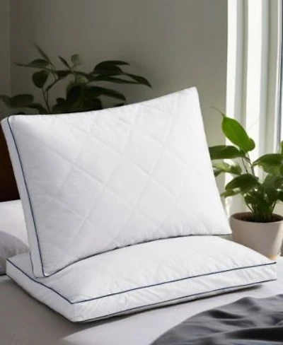 Unikome Diamond Quilted Feather Down Gusseted 2 Pack Pillows