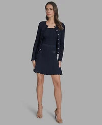 Bcbg Women's Textured-Knit Cropped Cardigan