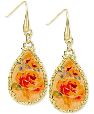 Patricia Nash Aegean Blooms Teardrop Earrings
