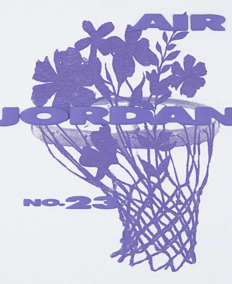 Jordan Big Girls 23 Flowers Short sleeve T-Shirt