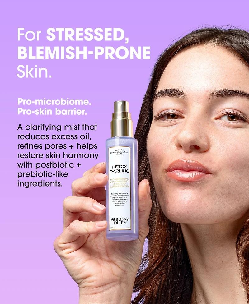 Sunday Riley Detox Darling Pro-Microbiome, Balancing Essence For Oily & Blemish-Prone Skin, 1.7 oz.