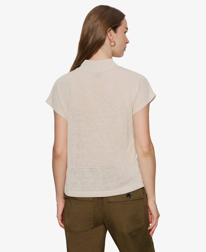 Sanctuary Women's Draped Mock Neck Top