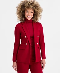 Anne Klein Women's Triple-Pocket Open-Front Blazer