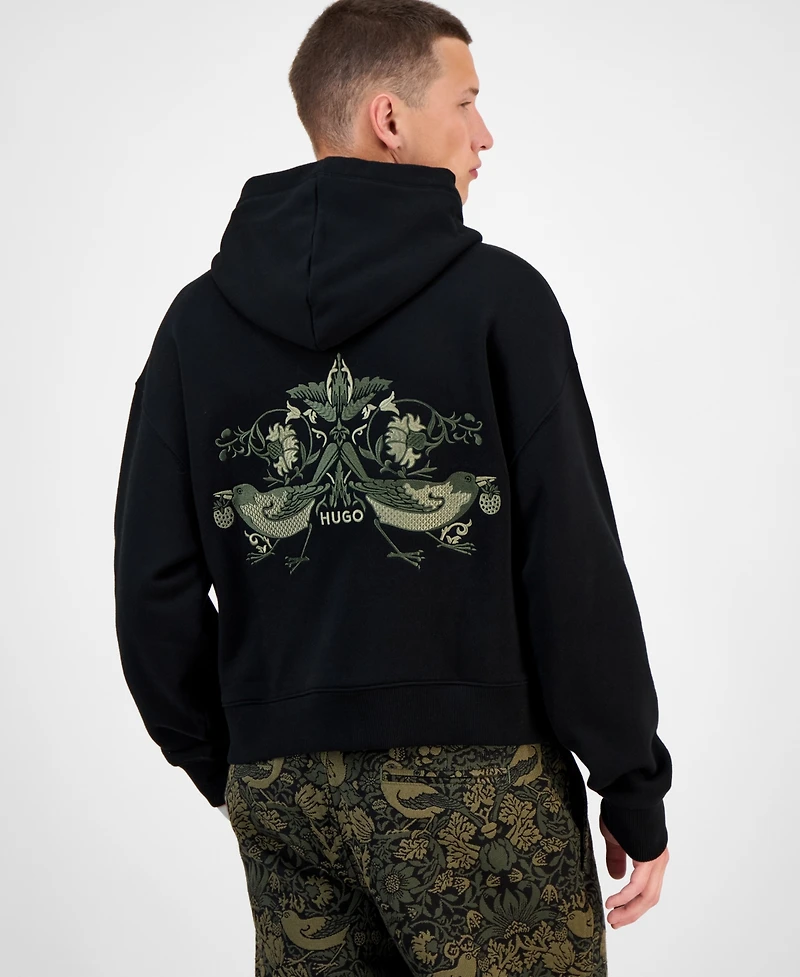 Hugo Boss Men's Dimstone Relaxed Fit Long Sleeve Embroidered Logo Hoodie