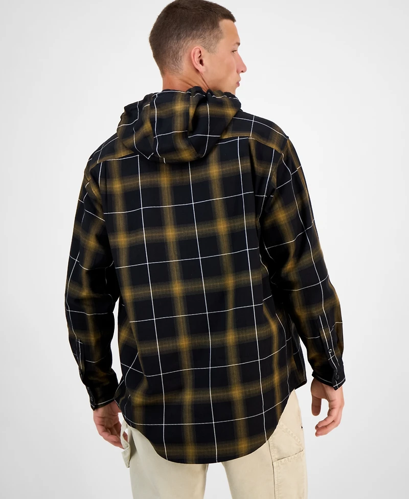 Hugo By Boss Men's Ebhood Cotton Plaid Hooded Shirt