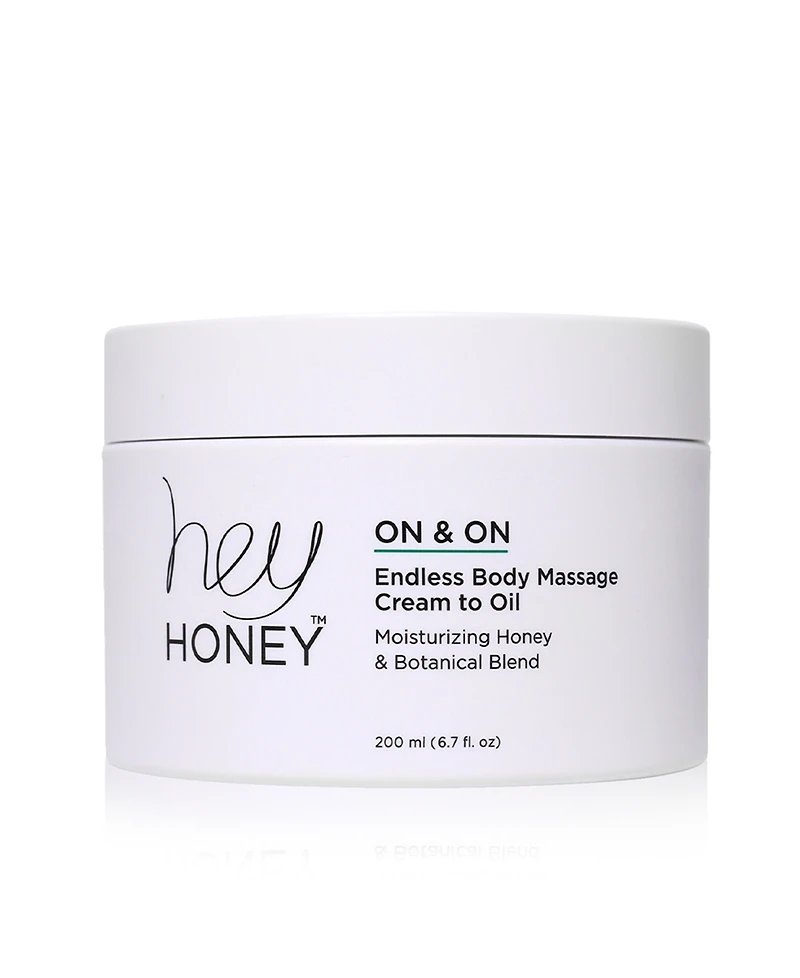 Hey Honey On and On Honey Cream to Oil Body Massage, 200 ml