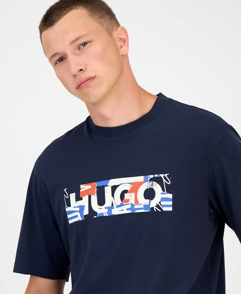 Hugo By Boss Men's Cotton Logo Graphic T-Shirt