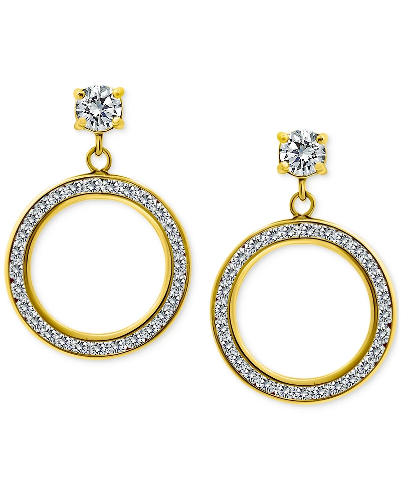 Giani Bernini Cubic Zirconia Doorknocker Drop Earrings Sterling Silver, Exclusively at Macy's