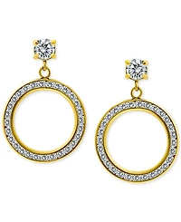 Giani Bernini Cubic Zirconia Doorknocker Drop Earrings Sterling Silver, Exclusively at Macy's