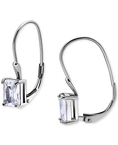 Giani Bernini Cubic Zirconia Leverback Earrings in Sterling Silver, Macy's Exclusive
