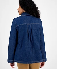 Style & Co Women's Embroidery Denim Jacket, Macy's Exclusive