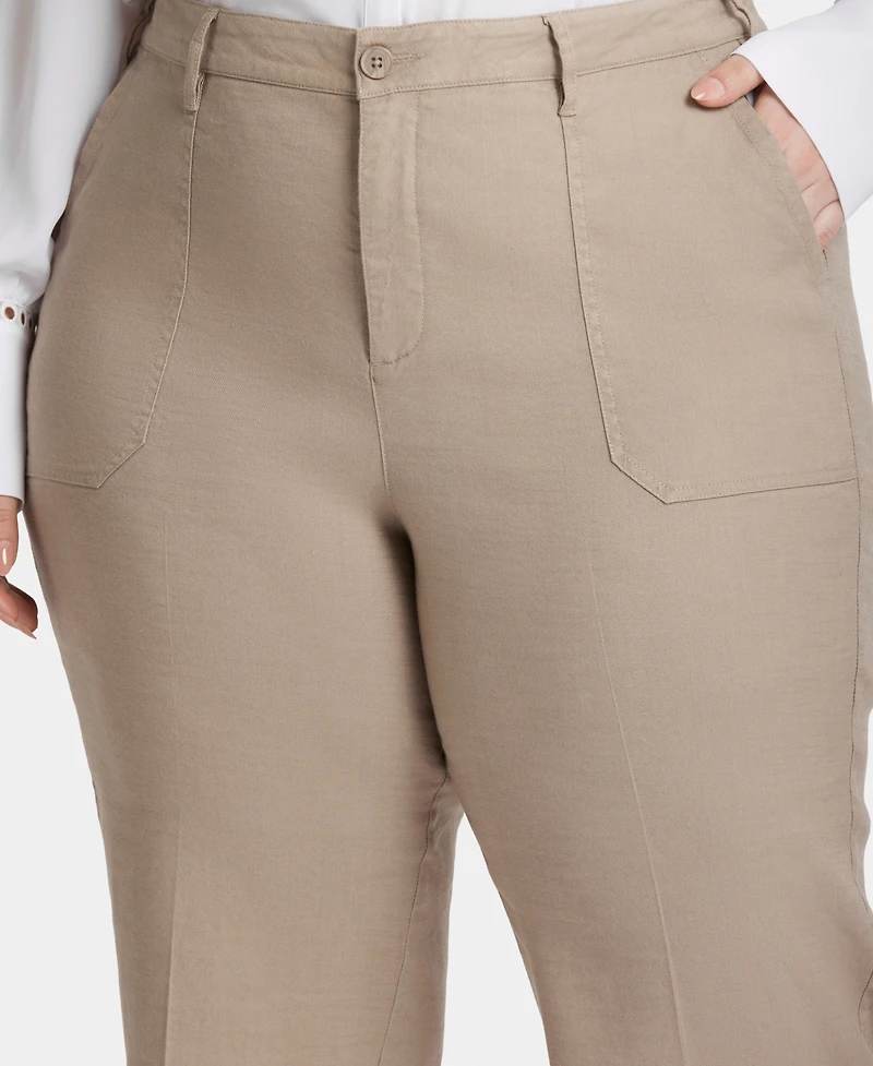 Nydj Plus Size Wide Leg Cargo Capri Pants