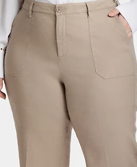 Nydj Plus Size Wide Leg Cargo Capri Pants