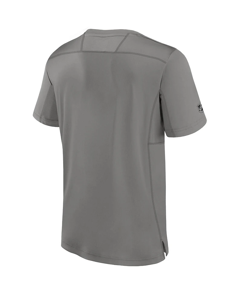 Fanatics Men's Gray New Jersey Devils Authentic Pro Tech T-Shirt