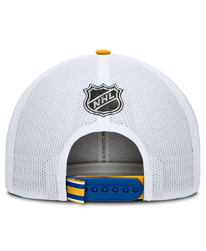Fanatics Men's Royal/White Buffalo Sabres Authentic Pro Rink Trucker Hat