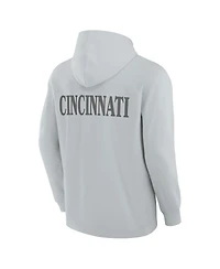Fanatics Men's Gray Cincinnati Bengals Elements Blaze Tri-Blend Long Sleeve Hoodie T-Shirt