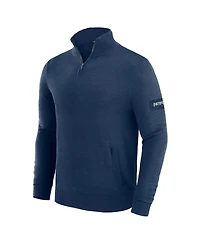 J. Palmer Men's Navy New England Patriots Franchise Quarter-Zip Sweater