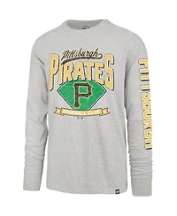 '47 Brand Men's Gray Pittsburgh Pirates Fair Ball Franklin Long Sleeve T-Shirt