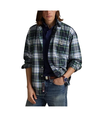 Polo Ralph Lauren Navy Yankees Flannel Oxford Shirt