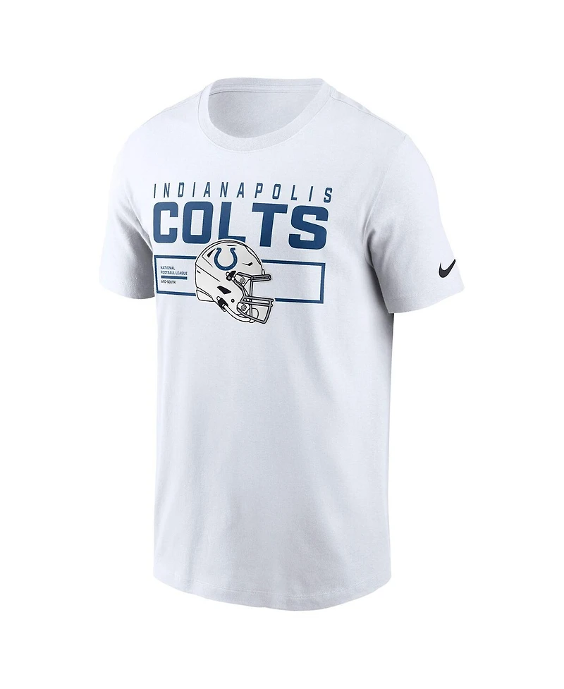 Nike Men's White Indianapolis Colts Primetime Helmet Essential T-Shirt