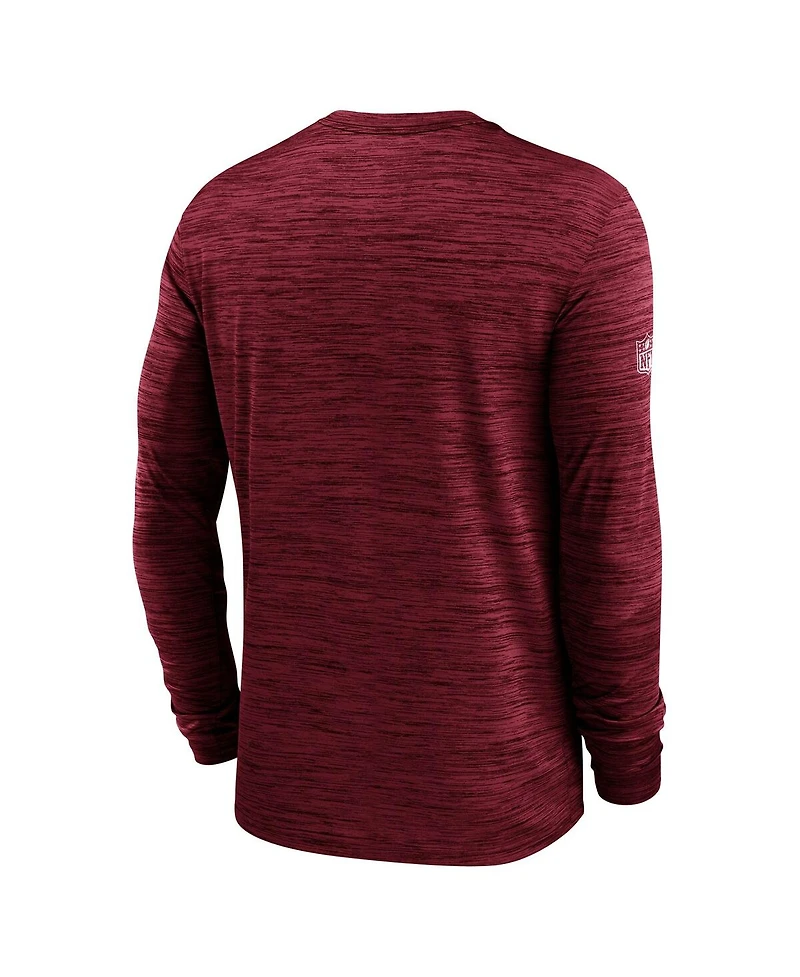 Nike Men's Red Tampa Bay Buccaneers Sideline Velocity Performance Long Sleeve T-Shirt