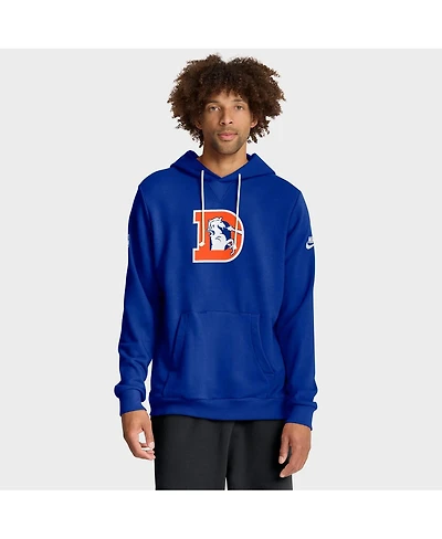 Nike Men's Royal Denver Broncos Sideline Offensive Set Play Performance Pullover Hoodie