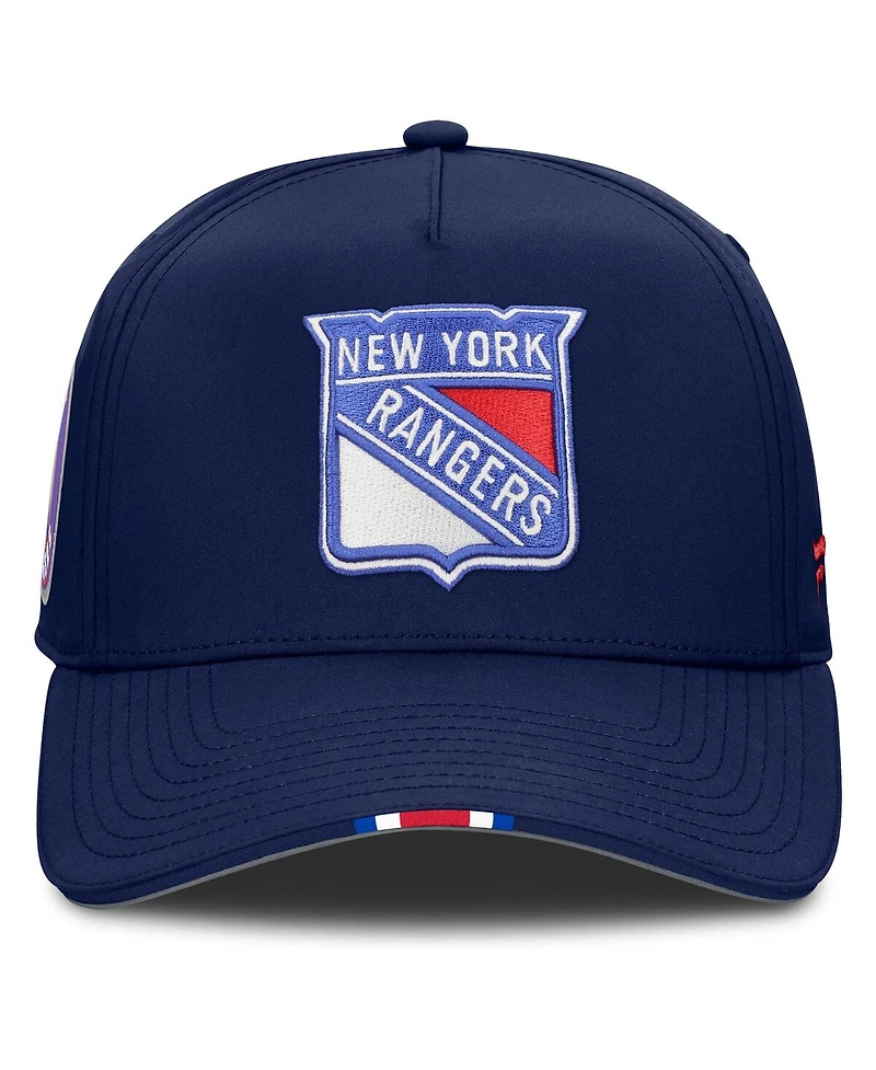 Fanatics Men's Navy New York Rangers 2025 Nhl Draft Authentic Pro On-Stage Podium A-Frame Adjustable Hat