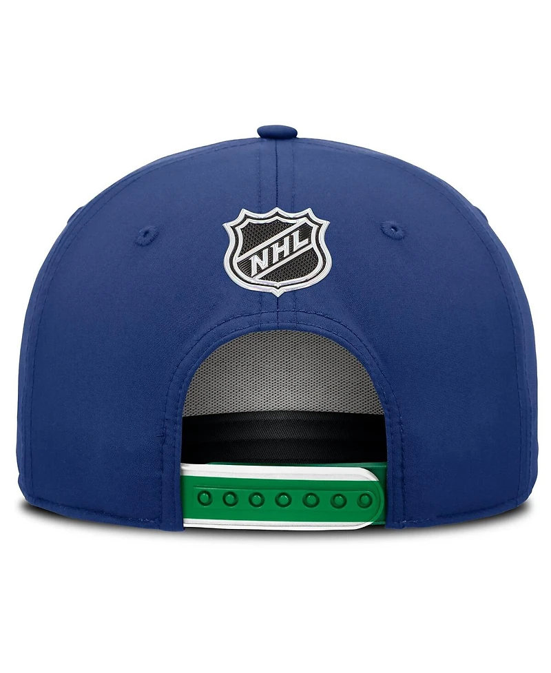 Fanatics Men's Blue Vancouver Canucks 2025 Nhl Draft Authentic Pro On-Stage Podium A-Frame Adjustable Hat