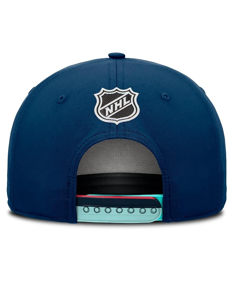 Fanatics Men's Navy Seattle Kraken 2025 Nhl Draft Authentic Pro On-Stage Podium A-Frame Adjustable Hat