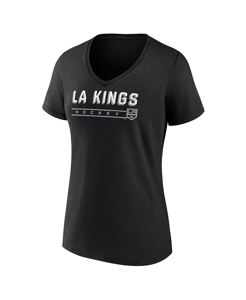 Fanatics Women's Black Los Angeles Kings V-Neck T-Shirt