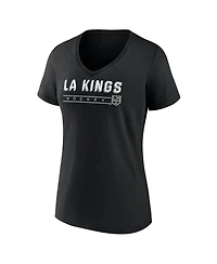 Fanatics Women's Black Los Angeles Kings V-Neck T-Shirt