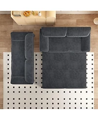Streamdale Furniture 66" Queen Pull Out Sofa Bed 3-in-1 Convertible Sleeper Sofa