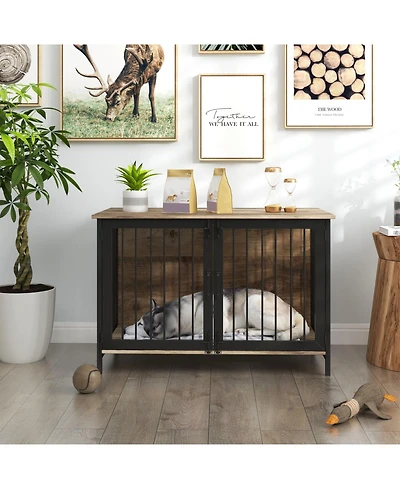 Streamdale Furniture Wooden Dog Crate Furniture - Large/Medium