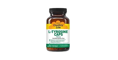 Country Life L-Tyrosine with B-6, 500 Mg, 100 Caps