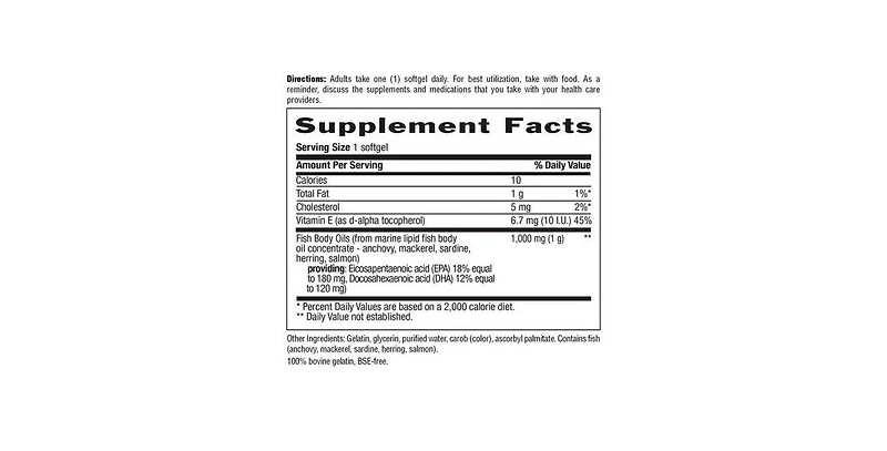 Country Life Omega 3, Fish Body Oil 300 Softgels