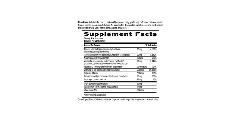 Country Life Coenzyme B-Complex Vegetarian, 60 Caps