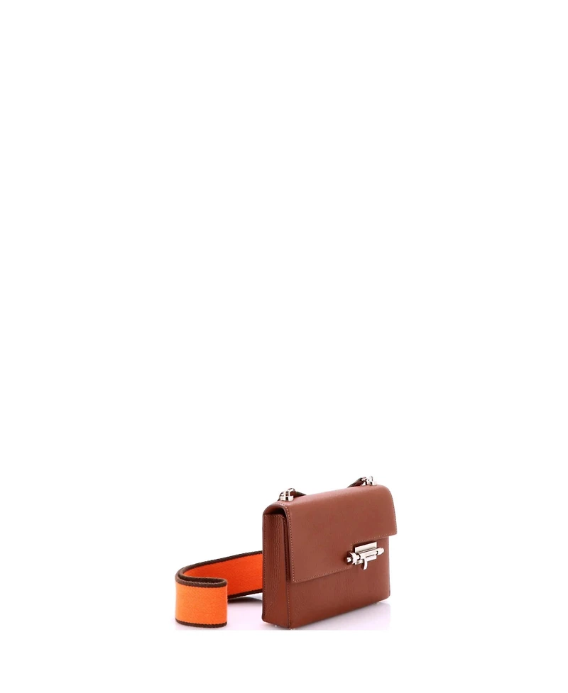 Pre-Owned Hermes Mini Verrou Bag Chevre Mysore and Canvas