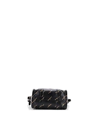 Pre-Owned Balenciaga Xs Bazar Logo Convertible Tote Printed Leather