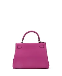 Pre-Owned Hermes Kelly 28 Handbag Pink Togo with Palladium Hardware