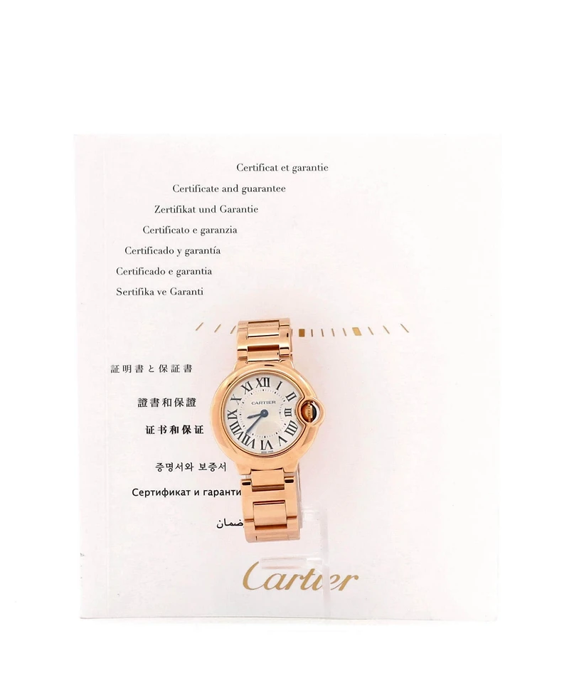 Pre-Owned Cartier Ballon Bleu de Cartier Quartz Watch in Rose Gold 28mm