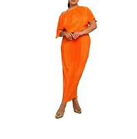 Fashion-szn Curve Women's Plisse Midaxi Dress