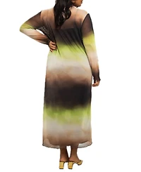 Fashion-szn Curve Women's Ombre Print Midi Dress