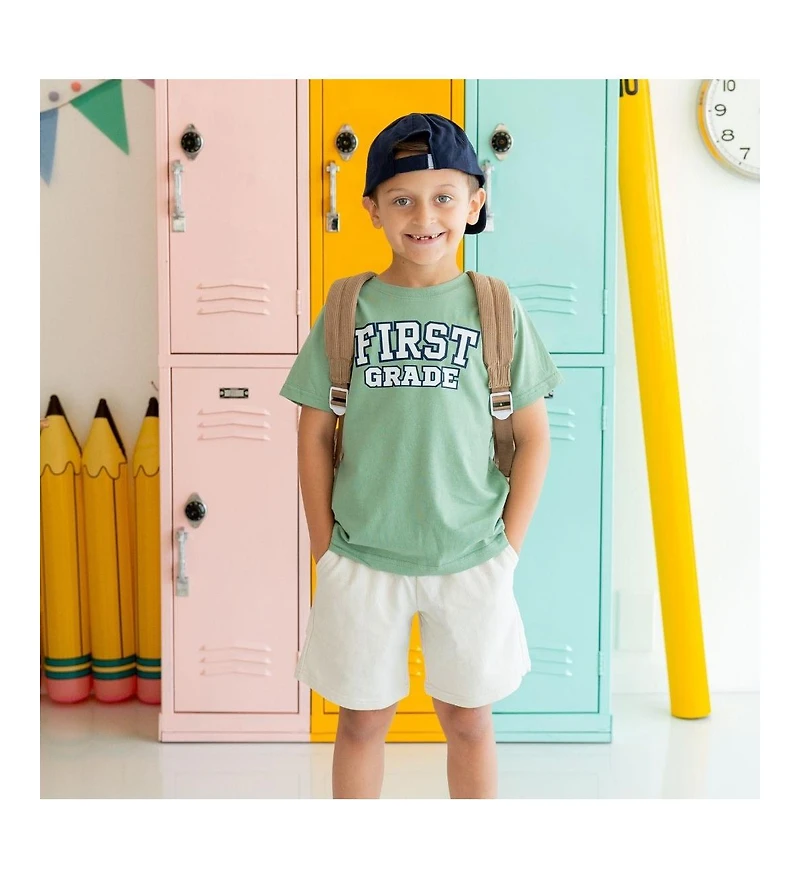 Sweet Wink Little and Big Boys First Grade Varsity Short Sleeve T-Shirt