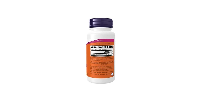 Now Foods Vitamin B-2 Riboflavin ,100mg ,100 Caps
