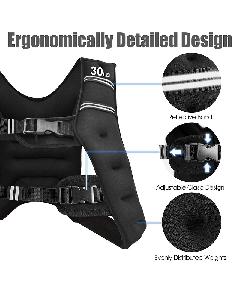 Mecale Training Weight Vest Workout Equipment with Adjustable Buckles and Mesh Bag