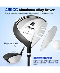 Mecale Men s Profile Complete Golf Club Package Set Includes 10 Pieces