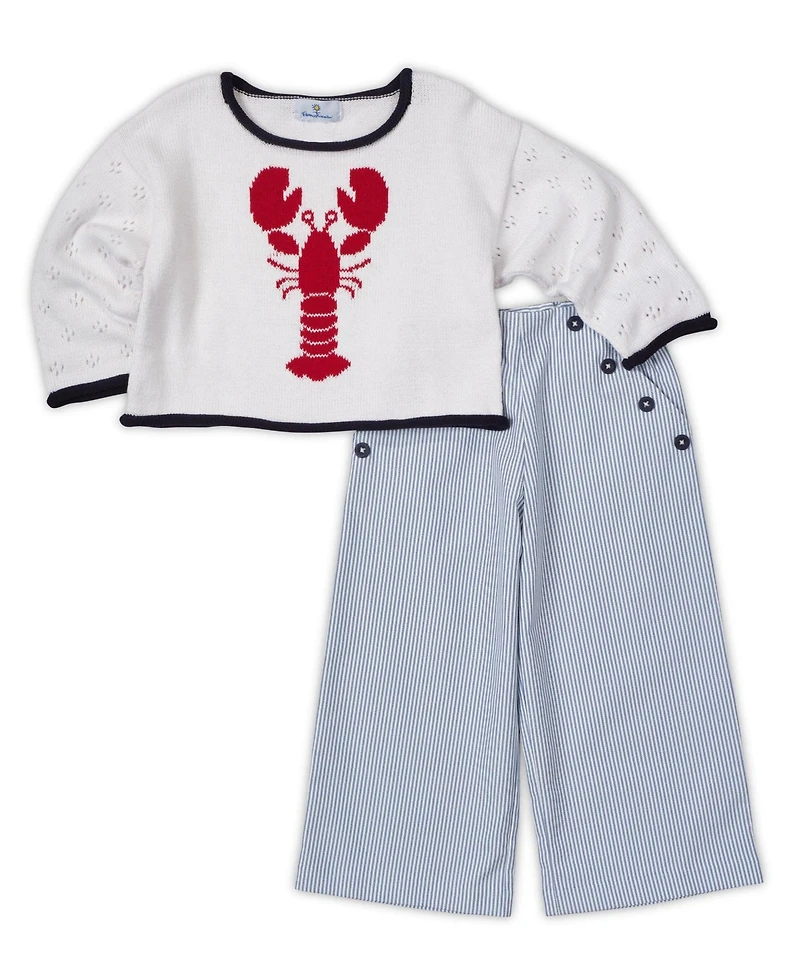 Florence Eiseman Toddler Girls Stripe Button Front Pants