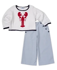 Florence Eiseman Toddler Girls Stripe Button Front Pants