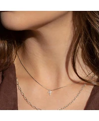Sterling Silver 18k Gold Plated Weiss Cross Necklace, Faith Inspired Jewelry, Dainty