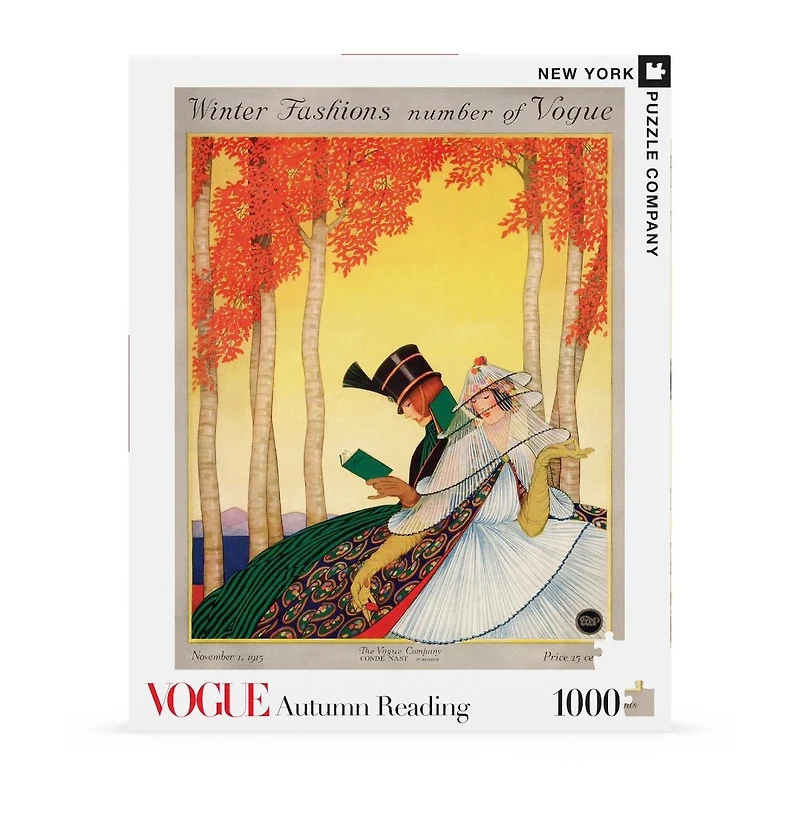 New York Puzzle Company Autumn Reading 1000 Piece Puzzle